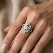 925 Sterling Silver Women’s Moissanite Diamond Daily Wear Ring